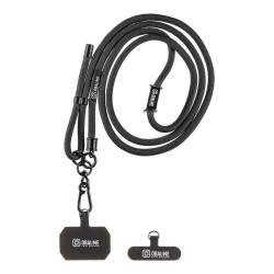 Snur de Gât (Curea Crossbody) OBAL:ME NeckTag Rope, Negru