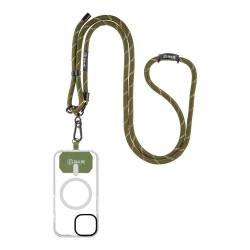 Snur de Gât (Curea Crossbody) OBAL:ME NeckTag Rope, Verde Militar (Army Green)