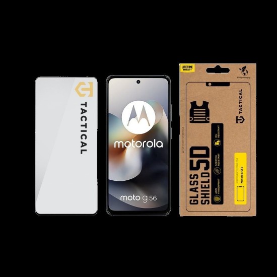 Folie de Sticlă 5D Tactical Glass Shield pentru Motorola G56, Neagră (Bakr, 57983127017) by www.silkase.ro