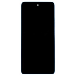 Modul Display LCD cu Touchscreen și Ramă pentru Motorola G75 5G, Albastru (Aqua Blue) (Service Pack)
