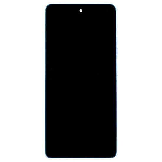Modul Display LCD cu Touchscreen și Ramă pentru Motorola G75 5G, Albastru (Aqua Blue) (Service Pack) (Bakr, 5D68C28969) by www.silkase.ro