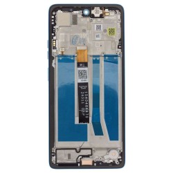 Modul Display LCD cu Touchscreen și Ramă pentru Motorola G75 5G, Albastru (Aqua Blue) (Service Pack)