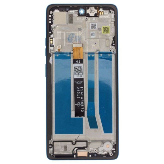Modul Display LCD cu Touchscreen și Ramă pentru Motorola G75 5G, Albastru (Aqua Blue) (Service Pack) (Bakr, 5D68C28969) by www.silkase.ro