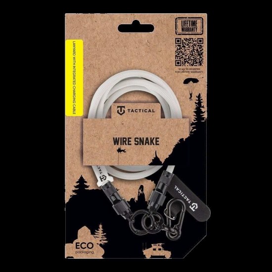 Cablu Silicon Tactical Wire Snake USB-C la USB-C, 1.2m, Alb Cablu Silicon Tactical Wire Snake USB-C la USB-C, 1.2m, Alb (Bakr, 57983127165) by www.silkase.ro