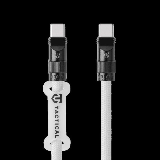 Cablu Silicon Tactical Wire Snake USB-C la USB-C, 1.2m, Alb Cablu Silicon Tactical Wire Snake USB-C la USB-C, 1.2m, Alb (Bakr, 57983127165) by www.silkase.ro