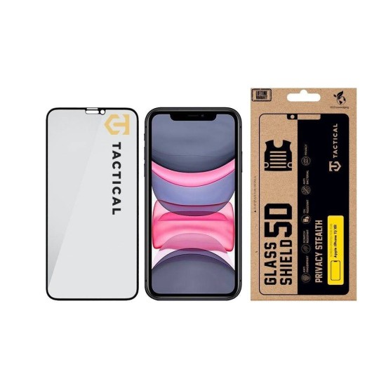 Folie de Sticlă Privacy 5D Tactical Glass Shield Stealth pentru iPhone 11 / XR, Neagră Folie de Sticlă Privacy 5D Tactical Glass Shield Stealth pentru iPhone 11 / XR, Neagră (Bakr, 57983127183) by www.silkase.ro