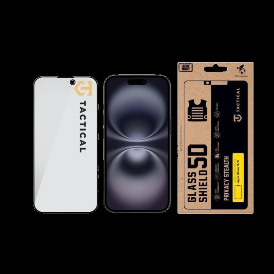 Folie de Sticlă Privacy 5D Tactical Glass Shield Stealth pentru Apple iPhone 15 / 16, Neagră Folie de Sticlă Privacy 5D Tactical Glass Shield Stealth pentru Apple iPhone 15 / 16, Neagră (Bakr, 57983127195) by www.silkase.ro