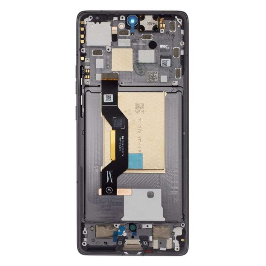 Modul Display LCD cu Touchscreen și Ramă pentru Motorola Edge 50 5G, Gri (Koala Grey) (Service Pack) (Bakr, 5D68C24914) by www.silkase.ro
