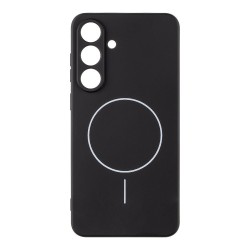 Husa OBAL:ME MagNetix Matte TPU (MagSafe) pentru Samsung Galaxy S25 FE, Neagra