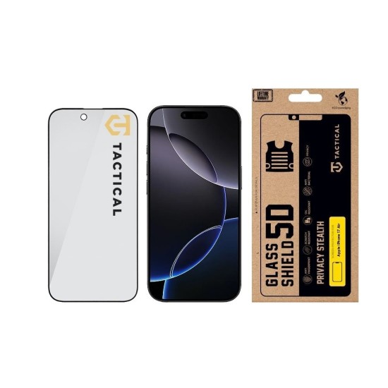 Folie de Sticlă Privacy 5D Tactical Glass Shield Stealth pentru Apple iPhone Air, Neagră Folie de Sticlă Privacy 5D Tactical Glass Shield Stealth pentru Apple iPhone Air, Neagră (Bakr, 57983128074) by www.silkase.ro