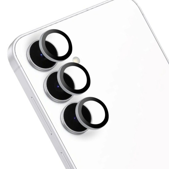 Protecție Cameră (Sticlă) OBAL:ME pentru Samsung Galaxy S25 FE, Argintiu (Titanium Silver) (Bakr, 57983128111) by www.silkase.ro