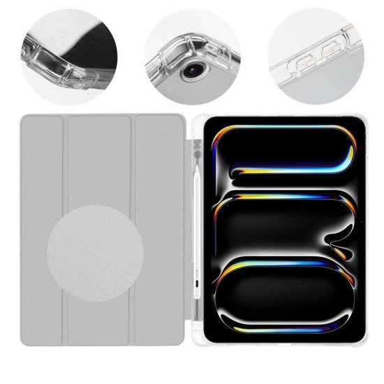 Husa OBAL:ME MistyTab (Tip Carte) pentru iPad Air (2020-2025) / Pro 11 (2020-2022), Gri Deschis (Bakr, 57983128319) by www.silkase.ro