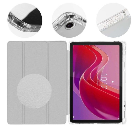 Husa OBAL:ME MistyTab (Tip Carte) pentru Lenovo Tab M11 / M11 LTE, Gri Deschis (Bakr, 57983128346) by www.silkase.ro