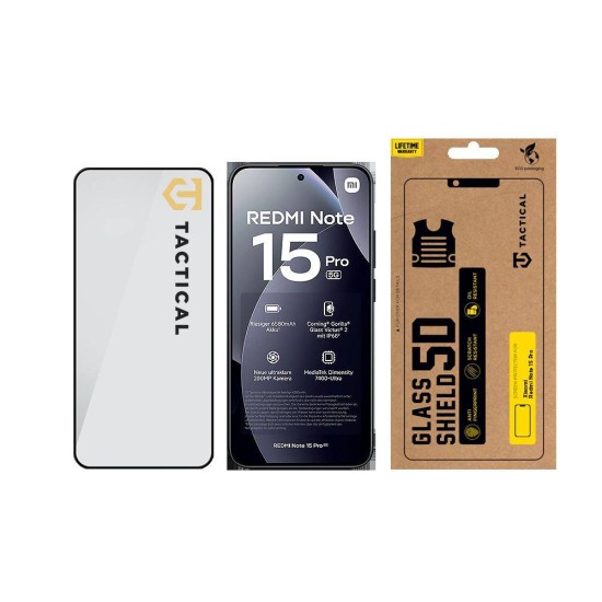 Folie de sticlă Tactical Glass Shield 5D pentru Xiaomi Redmi Note 15 Pro 5G Negru Folie de sticlă Tactical Glass Shield 5D pentru Xiaomi Redmi Note 15 Pro 5G Negru (Redmi Note 15 Pro, 57983129095) by www.silkase.ro