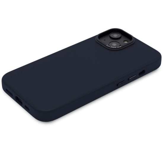 Husa din piele naturala Decoded BackCover MagSafe compatibila cu iPhone 14 Navy Blue (iPhone 14, D23IPO14BC1NY) by www.silkase.ro