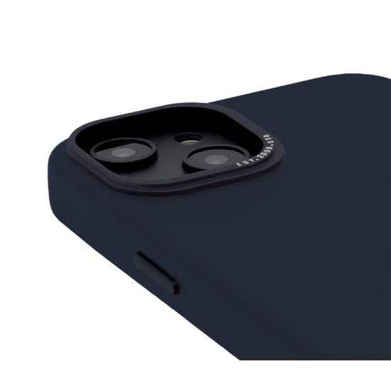 Husa din piele naturala Decoded BackCover MagSafe compatibila cu iPhone 14 Navy Blue (iPhone 14, D23IPO14BC1NY) by www.silkase.ro