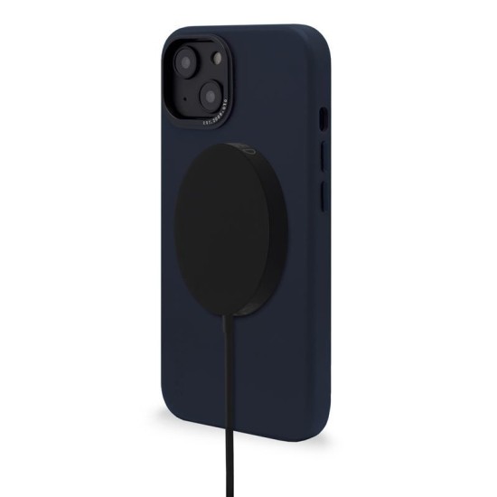 Husa din piele naturala Decoded BackCover MagSafe compatibila cu iPhone 14 Navy Blue (iPhone 14, D23IPO14BC1NY) by www.silkase.ro