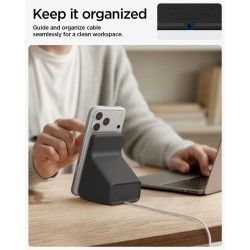 Suport Spigen MagSafe Charger Stand S, Premium Design, Negru Suport Spigen MagSafe Charger Stand S, Premium Design, Negru