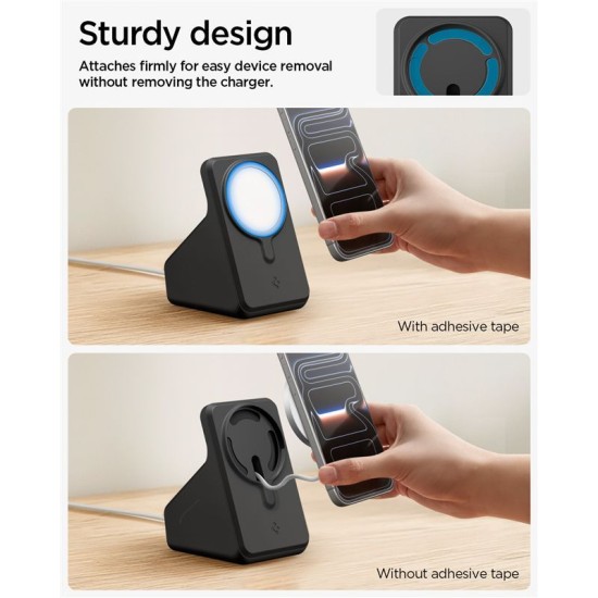 Suport Spigen MagSafe Charger Stand S, Premium Design, Negru Suport Spigen MagSafe Charger Stand S, Premium Design, Negru (Baterii Externe (Powerbanks), AMP09170) by www.silkase.ro