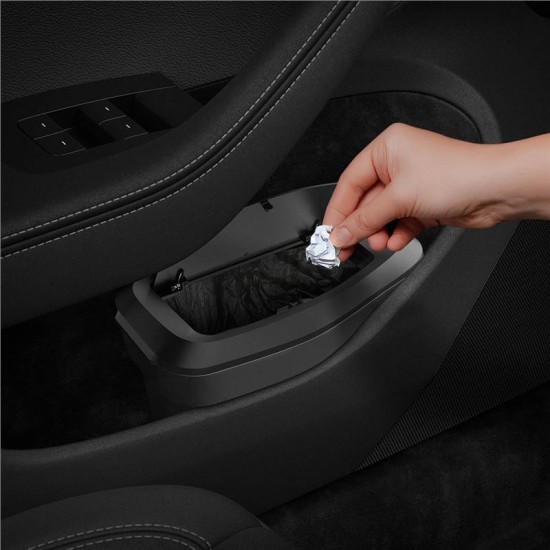 Cos de gunoi auto Spigen pentru Tesla Model 3 (2024), negru (Accesorii auto, ACP09184) by www.silkase.ro