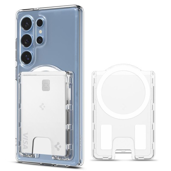 Husa hibrida transparenta cu portcard MagSafe Spigen pentru Samsung Galaxy S25 (Spigen, Ingredi) by www.silkase.ro Husa hibrida transparenta cu portcard MagSafe Spigen pentru Samsung Galaxy S25 (S25, AFA09206) by www.silkase.ro