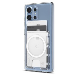 Husa hibrida transparenta cu portcard MagSafe+ Spigen pentru Samsung Galaxy S25 Husa hibrida transparenta cu portcard MagSafe+ Spigen pentru Samsung Galaxy S25