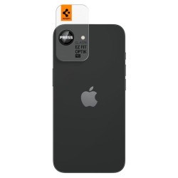Set 2 protectii de camera Spigen Glass tR EZ Fit Optik pentru Apple iphone 17e/16e, negru Set 2 protectii de camera Spigen Glass tR EZ Fit Optik pentru Apple iphone 17e/16e, negru
