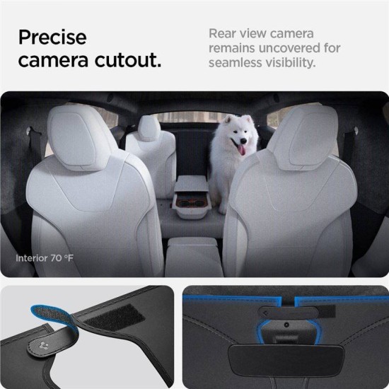 Parasolar parbriz Spigen pentru Tesla Model S, negru (Accesorii auto, ACP09305) by www.silkase.ro
