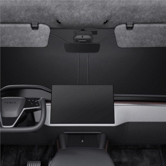Parasolar parbriz Spigen pentru Tesla Model S, negru (Accesorii auto, ACP09305) by www.silkase.ro