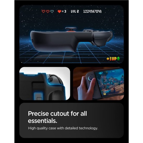 Suport grip dublu Spigen pentru Nintendo Switch 2, negru (Diverse accesorii, ACS09310) by www.silkase.ro