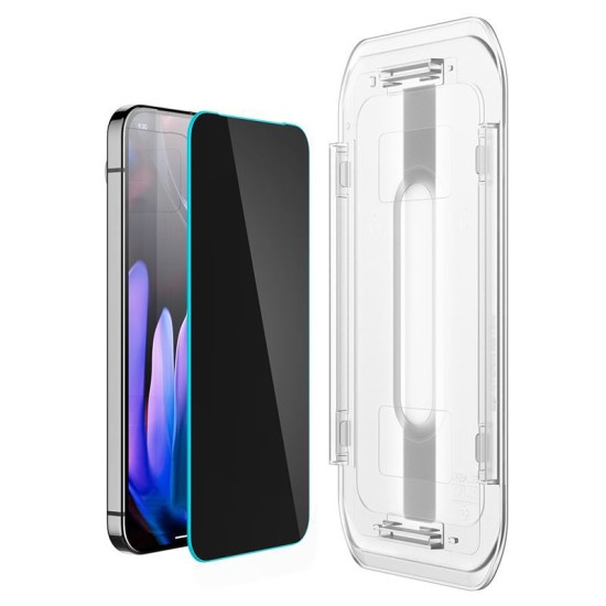 Set 2 folii sticla cu sistem de montare Case friendly Spigen GLAStR EZ FIT compatibil cu Google Pixel 10 / 10 Pro / 9 / 9 Pro Privacy (Spigen, Pixel 10 Pro) by www.silkase.ro Set 2 folii sticla cu sistem de montare Case friendly Spigen GLAStR EZ FIT compatibil cu Google Pixel 10 / 10 Pro / 9 / 9 Pro Privacy (Pixel 10 Pro, AGL09312) by www.silkase.ro
