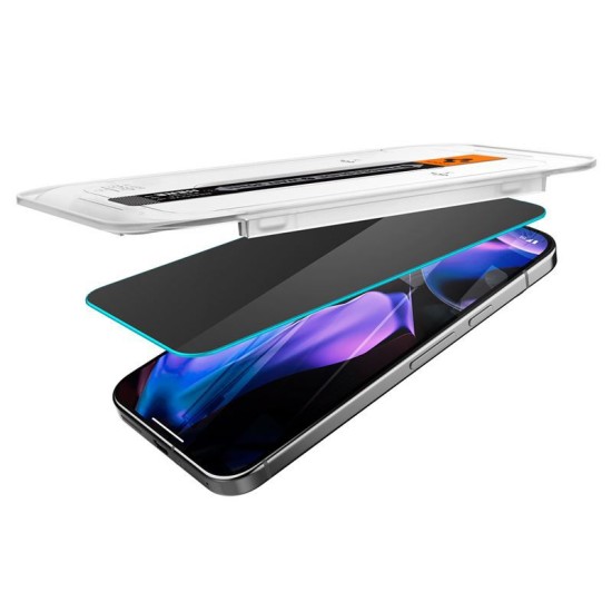Set 2 folii sticla cu sistem de montare Case friendly Spigen GLAStR EZ FIT compatibil cu Google Pixel 10 / 10 Pro / 9 / 9 Pro Privacy (Spigen, Pixel 10 Pro) by www.silkase.ro Set 2 folii sticla cu sistem de montare Case friendly Spigen GLAStR EZ FIT compatibil cu Google Pixel 10 / 10 Pro / 9 / 9 Pro Privacy (Pixel 10 Pro, AGL09312) by www.silkase.ro