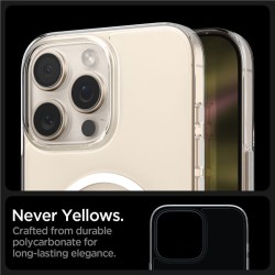 Husa Spigen Thin Fit T MagSafe pentru iPhone 16 Pro, Clear White - Protectie Premium Slim Husa Spigen Thin Fit T MagSafe pentru iPhone 16 Pro, Clear White - Protectie Premium Slim