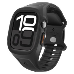 Set curea și carcasă, Spigen, Liquid Air Pro , Compatibil cu Apple Watch, protecție 360, 46 mm, Negru mat