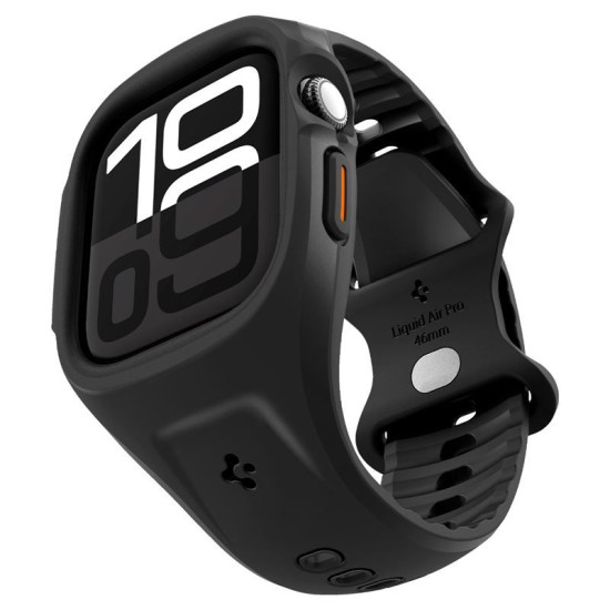 Set curea și carcasă, Spigen, Liquid Air Pro , Compatibil cu Apple Watch, protecție 360, 46 mm, Negru mat (Spigen, Ingredi) by www.silkase.ro Set curea și carcasă, Spigen, Liquid Air Pro , Compatibil cu Apple Watch, protecție 360, 46 mm, Negru mat (Ingredi, ACS09317) by www.silkase.ro