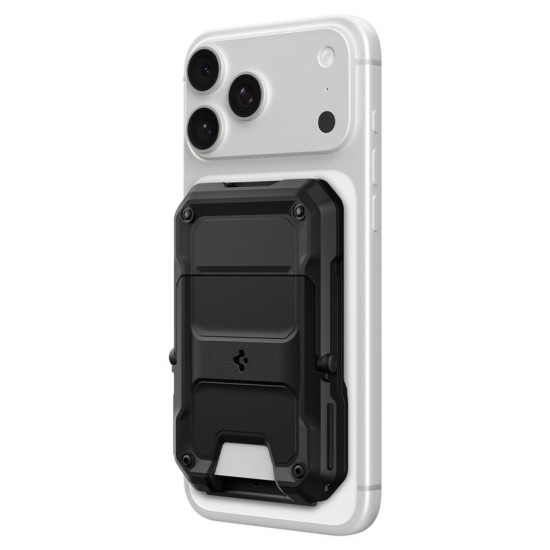 Husa Spigen Tough Armor Pro Wallet MagSafe, Portofel 5 Carduri, Black Husa Spigen Tough Armor Pro Wallet MagSafe, Portofel 5 Carduri, Black (iPhone 17e, AFA09327) by www.silkase.ro