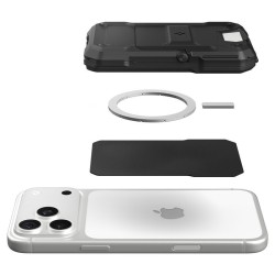 Husa Spigen Tough Armor Pro Wallet MagSafe, Portofel 5 Carduri, Black Husa Spigen Tough Armor Pro Wallet MagSafe, Portofel 5 Carduri, Black