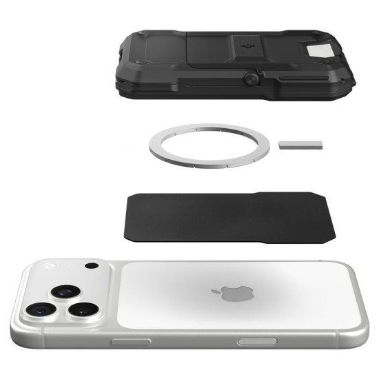 Husa Spigen Tough Armor Pro Wallet MagSafe, Portofel 5 Carduri, Black Husa Spigen Tough Armor Pro Wallet MagSafe, Portofel 5 Carduri, Black (iPhone 17e, AFA09327) by www.silkase.ro