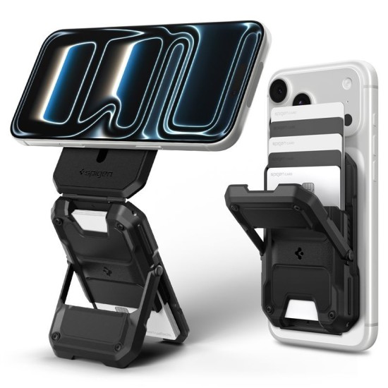 Husa Spigen Tough Armor Pro Wallet MagSafe, Portofel 5 Carduri, Black Husa Spigen Tough Armor Pro Wallet MagSafe, Portofel 5 Carduri, Black (iPhone 17e, AFA09327) by www.silkase.ro