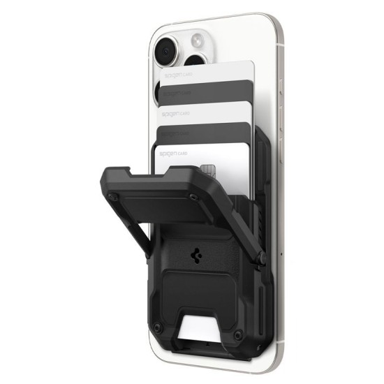 Husa Spigen Tough Armor Pro Wallet MagSafe, Portofel 5 Carduri, Black Husa Spigen Tough Armor Pro Wallet MagSafe, Portofel 5 Carduri, Black (iPhone 17e, AFA09327) by www.silkase.ro