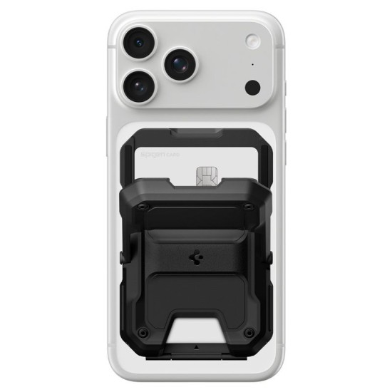 Husa Spigen Tough Armor Pro Wallet MagSafe, Portofel 5 Carduri, Black Husa Spigen Tough Armor Pro Wallet MagSafe, Portofel 5 Carduri, Black (iPhone 17e, AFA09327) by www.silkase.ro
