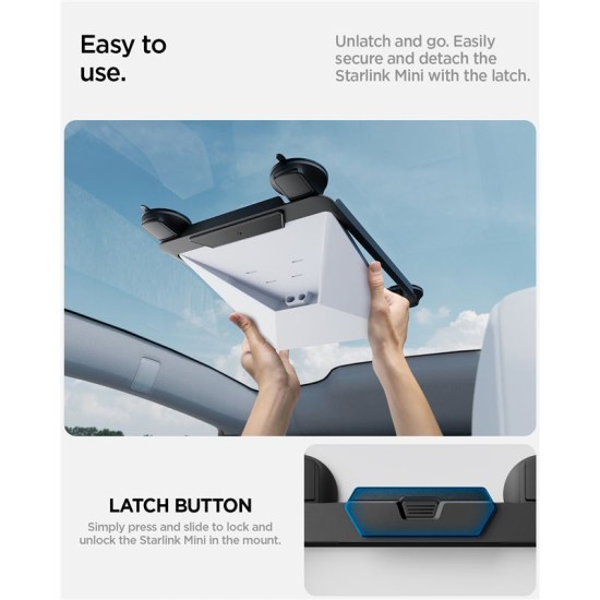 Suport Auto Spigen STL100 pentru Starlink Mini, Fixare pe Geam, Negru Suport Auto Spigen STL100 pentru Starlink Mini, Fixare pe Geam, Negru (Accesorii auto, ACP09333) by www.silkase.ro