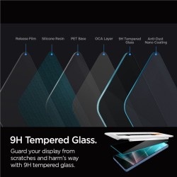 Set 2 folii Spigen tR EZ Fit HD pentru Samsung Galaxy S25 Ultra, privacy Set 2 folii Spigen tR EZ Fit HD pentru Samsung Galaxy S25 Ultra, privacy