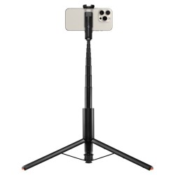 Trepied si selfie stick Spigen cu deschidere automata, compatibil MagSafe, negru