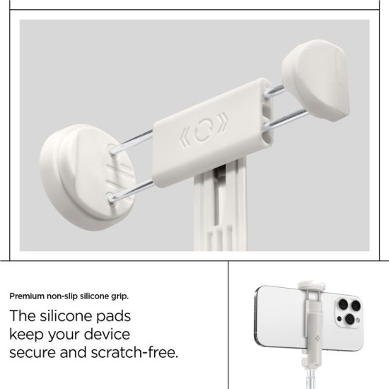 Trepied si selfie stick Spigen cu deschidere automata, compatibil MagSafe, bej (Diverse accesorii, AMP09337) by www.silkase.ro