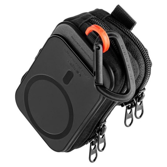 Organizator portabil magnetic Spigen Pouch SnapZip, negru (Diverse accesorii, AFA09338) by www.silkase.ro