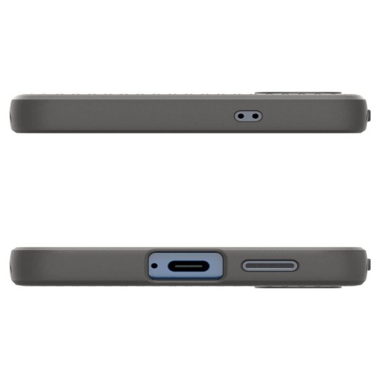 Husa Spigen Liquid Air pentru Samsung Galaxy S25, gri marmorat, constructie subtire, textura antiderapanta, set 1x husa (S25, ACS09404) by www.silkase.ro