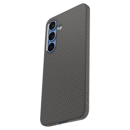 Husa Spigen Liquid Air pentru Samsung Galaxy S25, gri marmorat, constructie subtire, textura antiderapanta, set 1x husa (S25, ACS09404) by www.silkase.ro