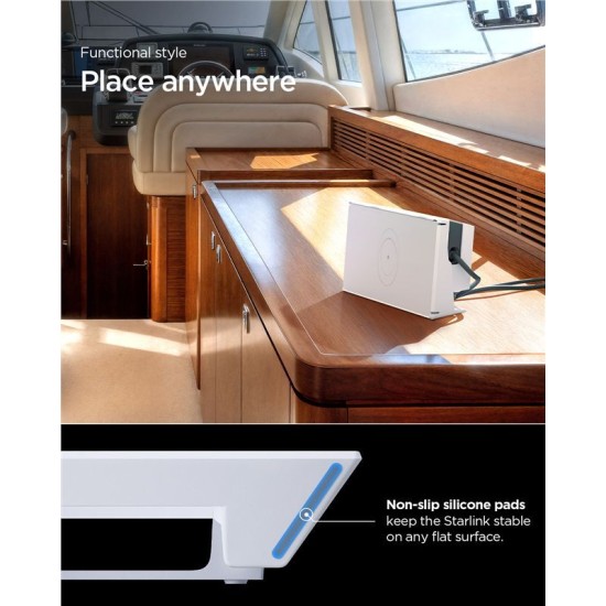 Suport de Perete Spigen STL310 pentru Starlink (Gen 3), Alb (Ingredi, AMP09408) by www.silkase.ro