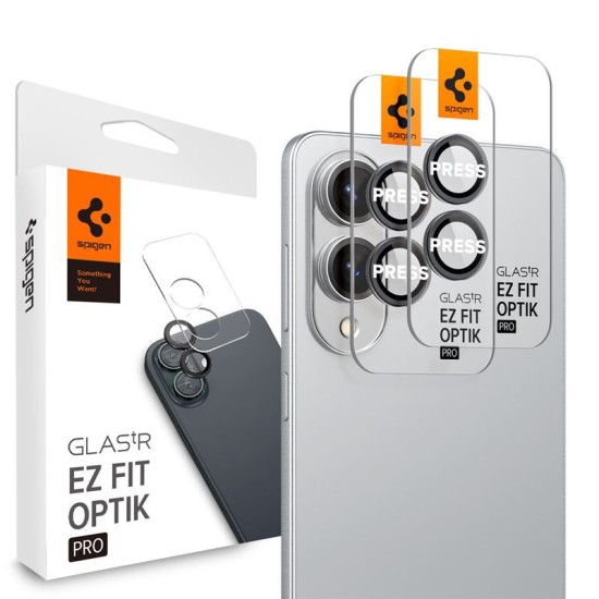 Set 2 folii sticla camera Spigen Glass tR EZ Fit Optik Pro HD pentru Samsung Galaxy S25 Edge, negru (S25 Edge, AGL09413) by www.silkase.ro